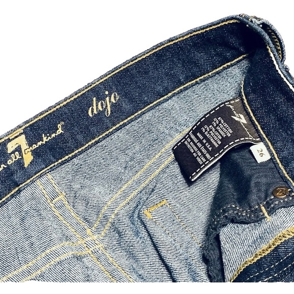 7 for all Mankind Dojo medium Wash Flare leg jeans womens Sz 28W X 26.5” inseam - Picture 6 of 9